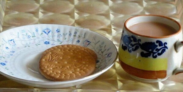 Marie Biscuit with tea cup