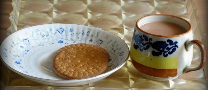 Marie Biscuit with tea cup