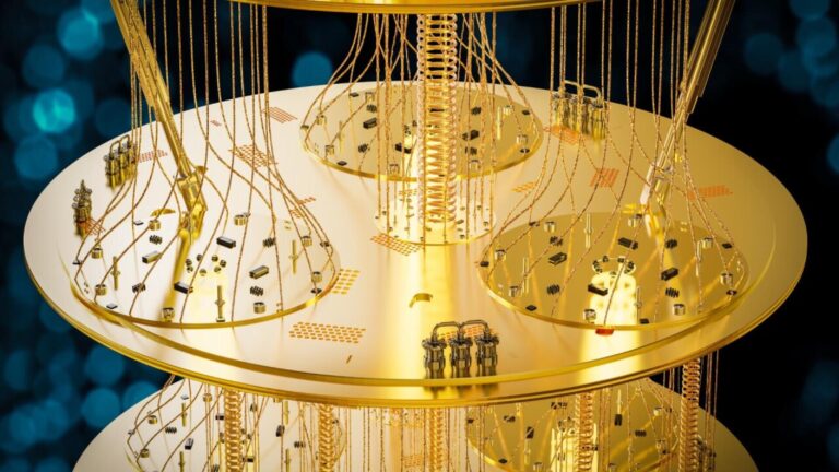 “Quantum Computing में क्यूबिट्स की सुपरपोजिशन और इंटरफेरेंस का डायग्राम”