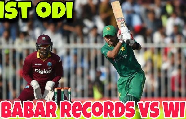 WI vs PAK 1st ODI Babar Azam record
