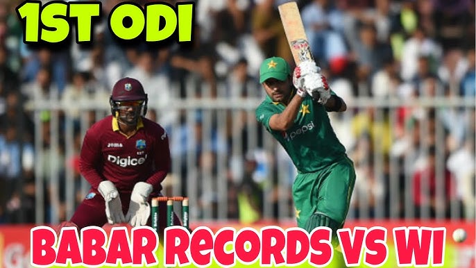 WI vs PAK 1st ODI Babar Azam record