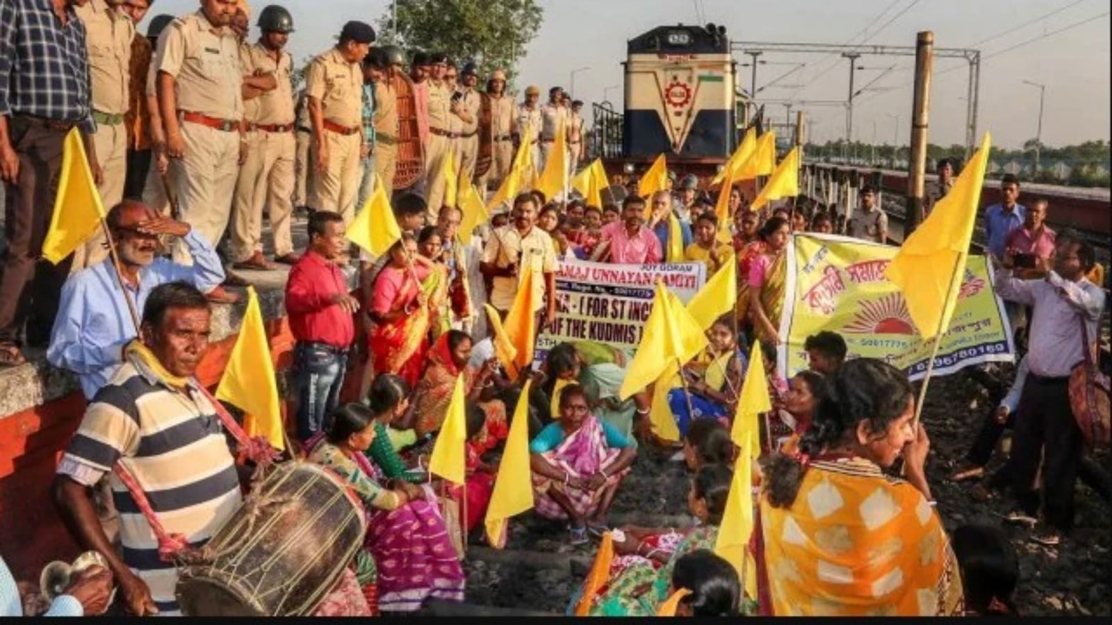 Adivasi Kurmi Samaj protest
