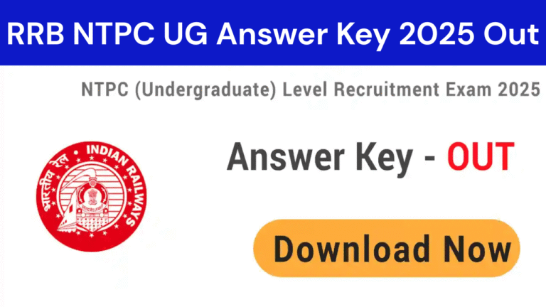 RRB NTPC UG Answer Key 2025