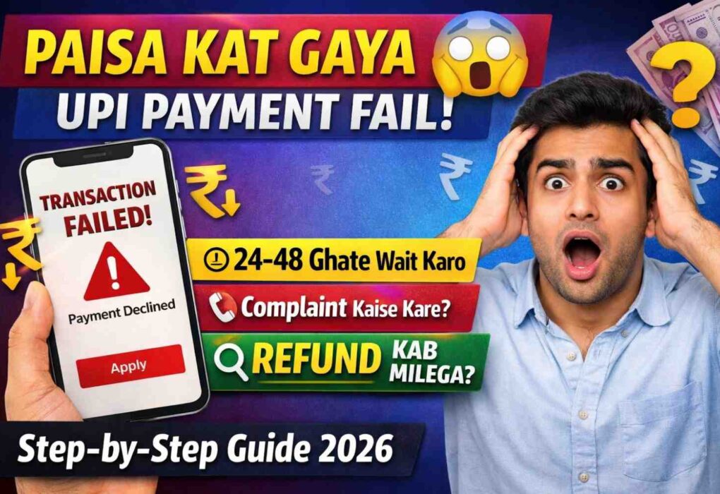 UPI payment fail hone par